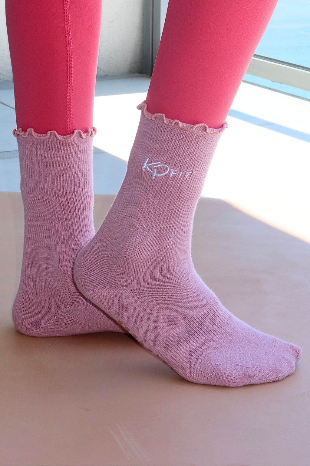 Pink KPFIT grip socks